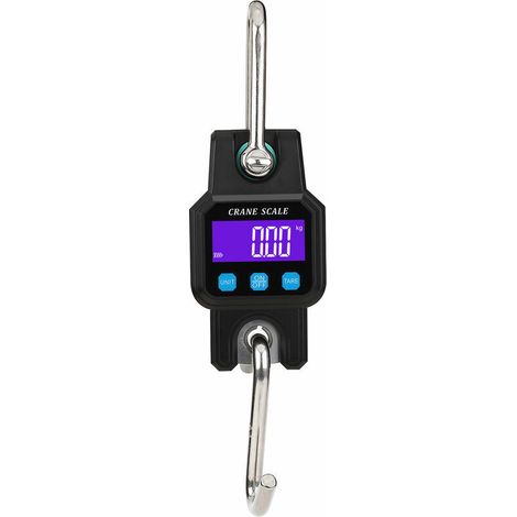 300KG / 600LB Portable Heavy Duty Crane Digital Electronic Scale Rechargeable Hanging Scale Industrial Hook Scale Unit Switch/Data Storage/Tare/Zero for Farm Fishing Travel Market Outdoor Work (Noir) (1/5)