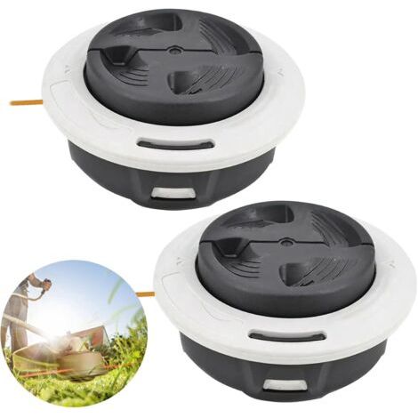 royaluxe-Tête Rechange Pour Coupe-Herbe, 2PCS Accessoires Pour Coupe-Herbe Pour Coupe-Herbe Automatique Stihl C26-2 Tête Rechange Pour Stihl Fs 55/56/70/94/91/111/131/240 Bobine Tête Coupe Pièces Déta
