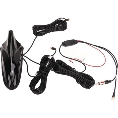 Shark Fin Antenna - DIOCHE - 12V - GPS, DAB, FM, WIFI - 5m Cable Length - ABS (1/4)