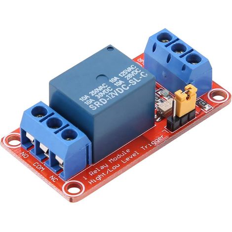 5 V / 12 V / 24 V optocoupleur isolé carte de Module de relais 1 canal déclencheur haut bas forte capacité de conduite ca 250 V / 10A DC 30 V / 10A pour Circuits électriques(12V) (1/5)