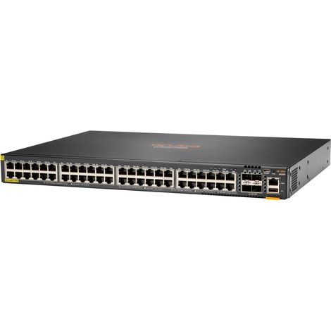 Hewlett Packard Enterprise Aruba 6200F 48G Class4 PoE 4SFP+ 370W Gestionado L3 Gigabit Ethernet (10/100/1000) Energía sobre Ethernet (PoE) 1U