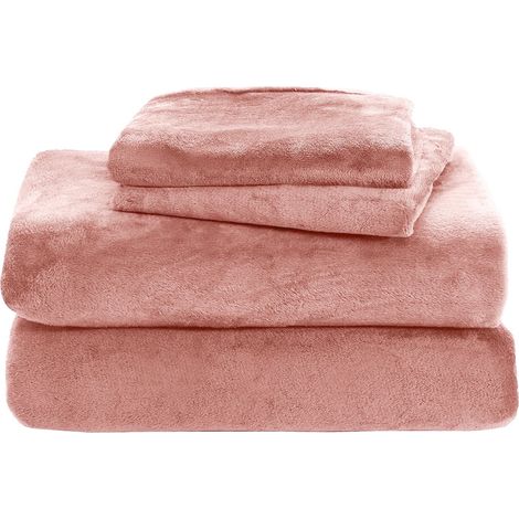 1 Ensemble de draps polaire cristal, doux anti-bouloches, poches profondes, pour chambre salon camping (1/5)