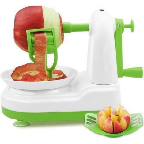 Épluche Pommes, Multifonction Cuisine Pèle, pour Poire, Pommes, Fruits, Légumes (vert) (1/4)
