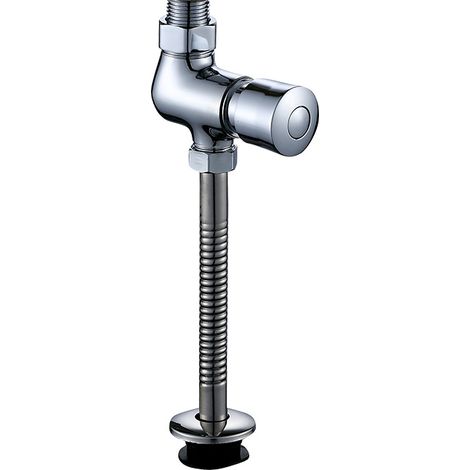Robinet de Vidange pour Urinoir, Robinet de Chasse d'urinoir en Alliage de Zinc Urinoir Valve Bouton Type Manuel Robinet de Vidange de Toilette Accessoire de Salle de Bain (1/2)