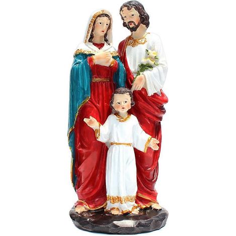 Religiöse Jesus-Familienstatue, Tischdekoration, Harzstatue, Figur für Kreative