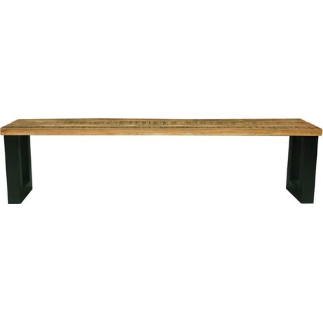 Induse Bench - Mango Wood/Iron - L44 x W140 x H45 cm - Mango PP Saw Finish