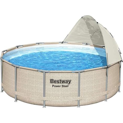 Bestway Flowclear Sonnenschutzdach Pooldach für Stahlrahmenpools rund Ø305-549cm (1/10)