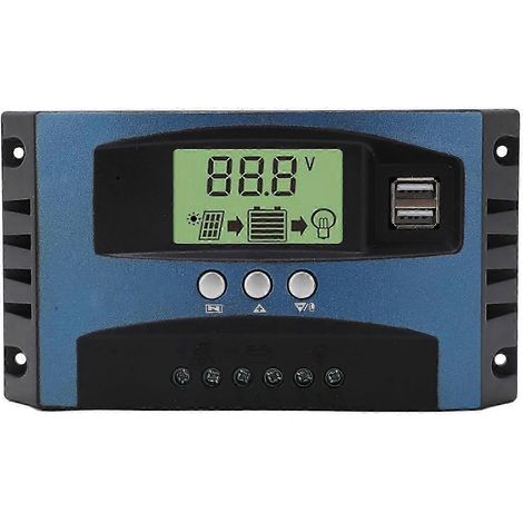 MPPT 30A 12V/24V Solarladeregler, intelligente Erkennung, LCD-Bildschirm, Photovoltaik-Panel-Regler mit 10A Entladung, optimierte Batterieregelung. (1/5)