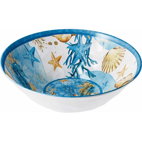 Regalo Italiano Ciotola Melamina Shell D 28 Cm H 9 Cm Blu 1 Pz