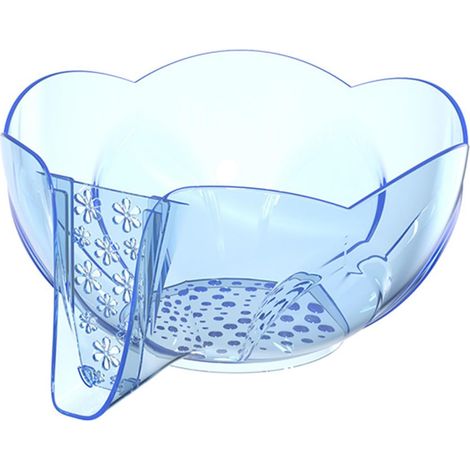 Cestello scolapiatti portatile – Per scongelare e scolare frutta, verdura, insalata, pasta e posate – Multifunzionale – Blu