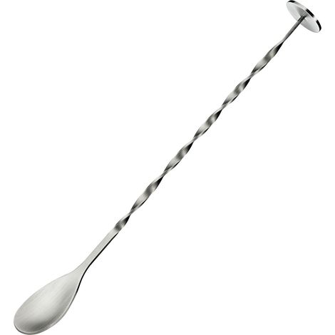 Cuchara de cóctel Cilio con mortero, retorcida, de acero inoxidable, 25 cm (1/5)