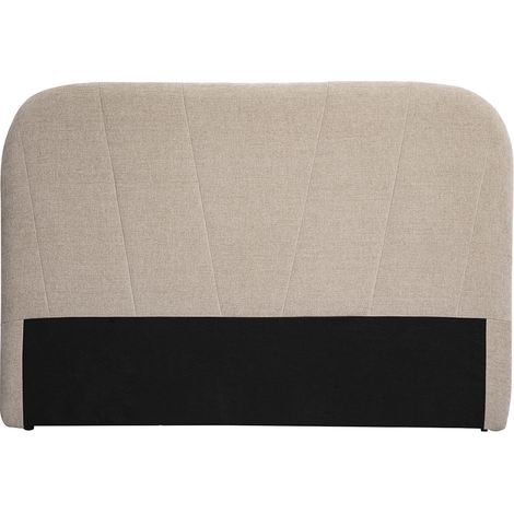 Cabecero tapizado de tela efecto terciopelo texturizado beige L169 cm ALANIS (1/5)