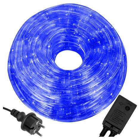 Serpiente de luz de 20 metros, azul, con 480 luces LED y programador IP44.