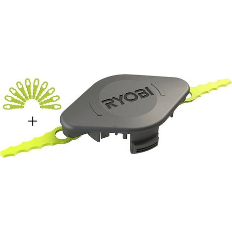 royaluxe -Tête à double lame dentelée pour herbes hautes et épaisses RAC155 Noir Lot 10 lames de rechange pour têtes double lames dentelées RAC158 Vert (1/5)