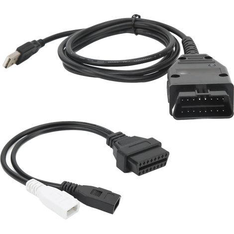 Adaptateur Diagnostic OBD2 EOBD Multilingue, Câble de Programmation USB pour Réparation Automobile, Outil de Scan Véhicule (1/5)