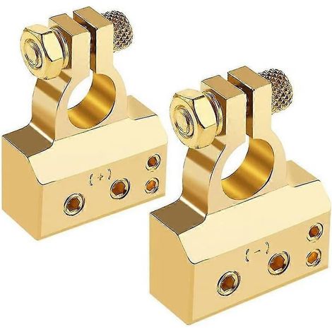 Kit de connexion pour bornes de batterie automobile (1 paire), cosses positives et négatives, calibre 4/8 AWG. (1/5)