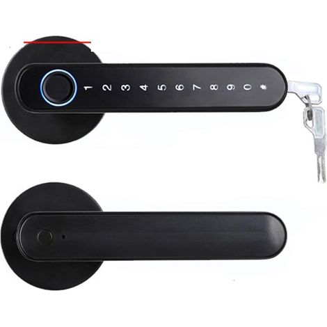 Serrure de porte intelligente TTLOCK Serrure Électronique Numérique Serrure De Porte À Empreinte Digitale Mot De Passe Biométrique Entrée Sans Clé Boutons De Porte Intellints Serrure For La Maison N'i (1/5)