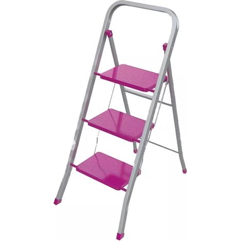 scala pieghevole "slimmy" in acciaio con 3 gradini portata 150 kg (1/3)