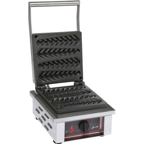 Gaufrier forain électrique PRO 4 gaufres en épis, 1600 W, 220 V - MONO