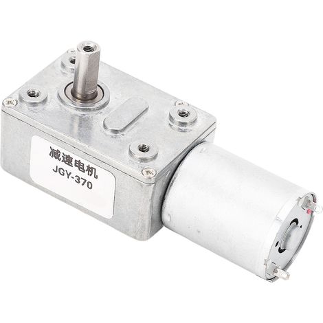 24-V-Gleichstrom-Schneckengetriebemotor, 10 U/min, Drehmoment 4–25 kg·cm, 12-mm-Welle, reversibel, selbsthemmend, mit Montagefuß (1/5)