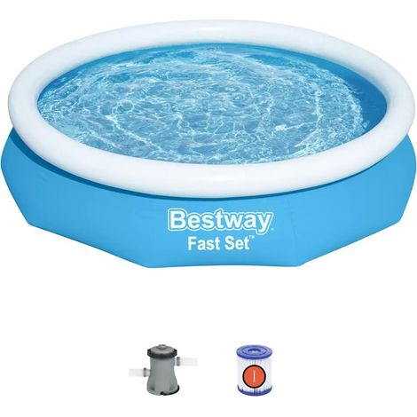 Trade Shop - Piscina Fuori Terra Tonda Gonfiabile Fast Set 305x66cm Con Pompa Filtro Cartuccia 57458 - (1/5)