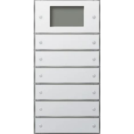 Gira Tastsens.3 Plus 6f (2+4) KNX Interruptor de superficie Blanco puro [2046112], 2046 112