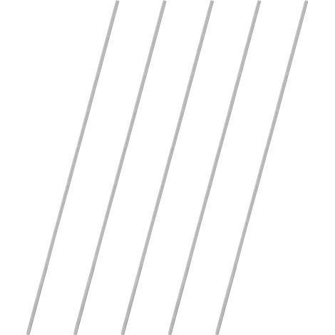 Set di 5 barre completamente filettate, M5 x 400 mm, filettatura destrorsa in acciaio inox 304, per bulloni di ancoraggio/morsetti/staffe di fissaggio per mobili, viti con filettatura metrica (1/5)
