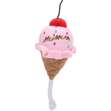 Peluche Glace pour Animaux de Compagnie - Jouet Doux et Moqueur pour Chiots - Rose (1/5)