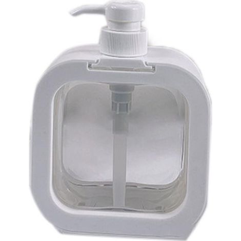 Flacon pompe à lotion vide, inodore, transparent, en PET, 500 ml, recyclable et rechargeable, distributeur de lotion pour les voyages. (1/4)