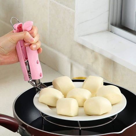 Pince À Manche - Acier Inoxydable Et Silicone Alimentaire - Pour Plats Casseroles Bols Plaques Four Micro-Ondes - Lot De 2 (1/5)