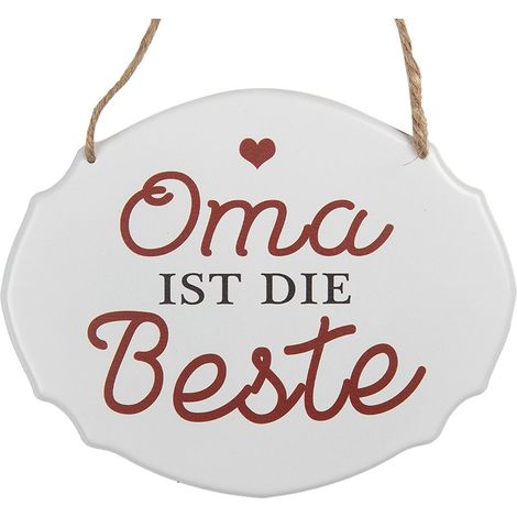 Panneau de texte en métal blanc plaque décorative d'intérieur pour maison 18 x 15 cm - PANGIVO (1/2)