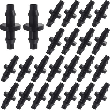 Filiyano-50 raccords pour système d'irrigation goutte à goutte, à passage direct pour tuyaux de système d'irrigation automatique de 1/4 pouce (1/5)