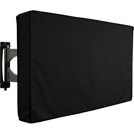 Schutzhülle für Outdoor-Fernseher, Bildschirme und TV-Geräte für Terrasse und Garten – wasserdicht und robust – Schwarz – 55 bis 60 Zoll – kompatibel mit Standfuß oder Wandhalterung (1/5)