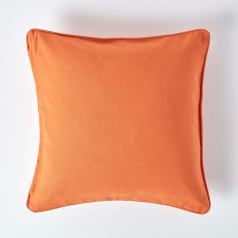HOMESCAPES Housse coussin Uni Terracotta - 60 x 60 cm