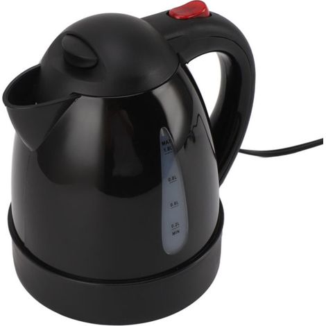Bollitore elettrico Black Road da 150 W e 1 litro, con rivestimento in acciaio inox, spegnimento automatico e funzione bollitore, compatibile con presa accendisigari auto da 12 V per Berlin. (1/5)