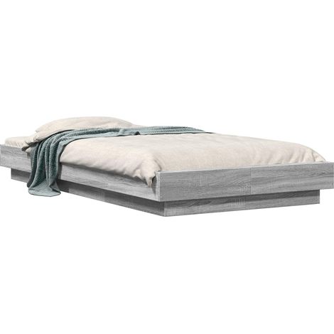 Maison Exclusive - Bodenbettgestell Grau Sonoma 80 x 210 cm Holzw (1/5)