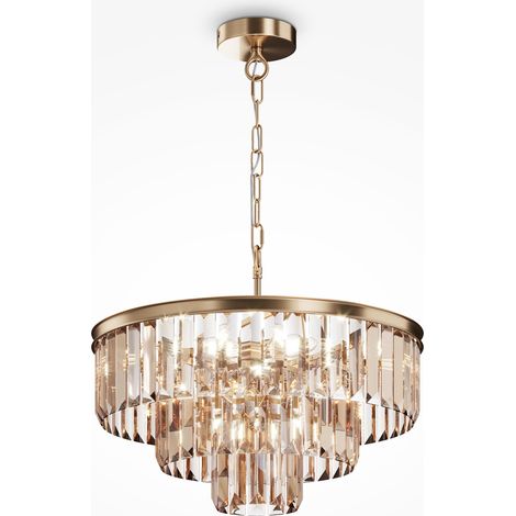 Maytoni Revero Plafonnier suspendu classique 7 lumières doré E14 (1/5)