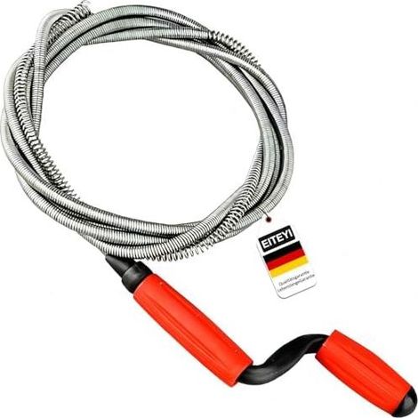 Abflussreinigungsspirale mit Kurbelgriff, professionelle Rohrreinigung, Toiletten- und Abflussreinigungssonde, für manuelle Arbeiten - (1/5)