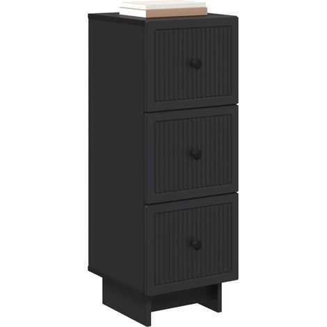 Maison Exclusive - Mobile con Cassetti Nero 33 x 34,5 x 90 cm Legno ingegnerizzato