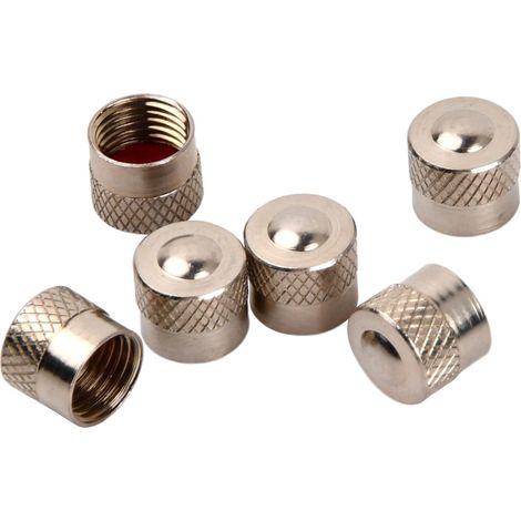 6 Pieces Car Tyre Valve Caps with Rubber Seal Car Tyre Dust Caps Car Valve Caps for Car, Motorcycle