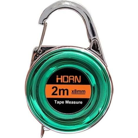 Mini Keychain mesure de ruban adhésif 2m mesure de bande d'acier fine petite règle de bande d'acier Multi - usage mesure de bande cadeau règle (vert) (1/2)