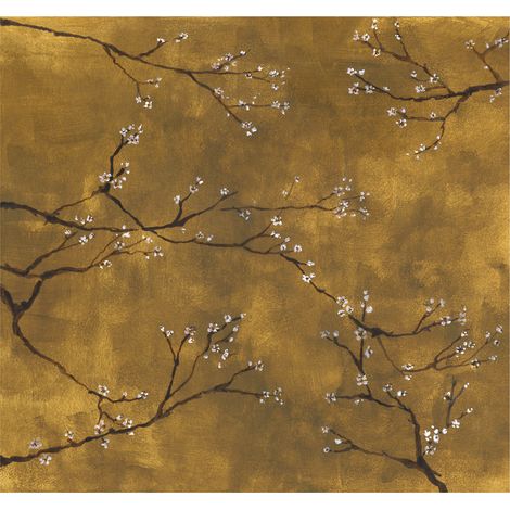 Art for the Home Fototapete Chinesische Blüte - Gelb - 300x280 cm (1/5)