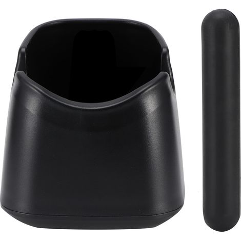 Rutschfester Kaffeesatzbehälter mit Schlagleiste, Restebehälter für gemahlenen Kaffee, für Zuhause und Café, schwarz (1/5)
