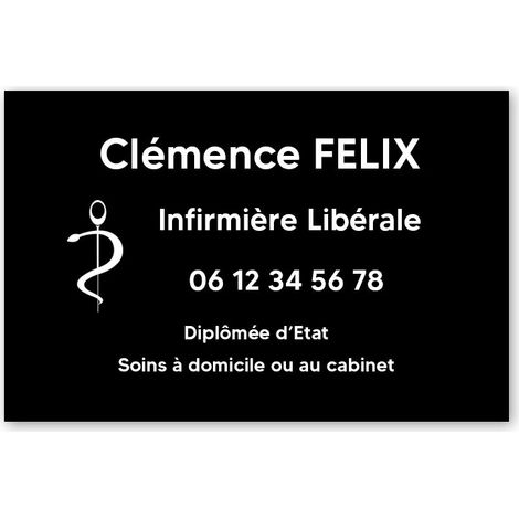 Plaque professionnelle personnalisée avec logo pour infirmière libérale - Plaque PVC - Format 30 cm x 20 cm (1/3)