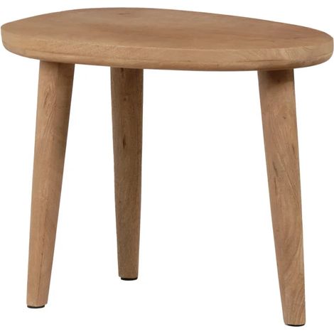 Table basse forme ovoïde L. 50 cm en bois de manguier massif - OCALA (1/5)