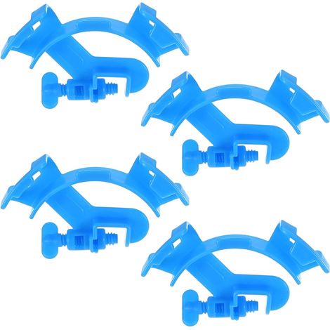 4-Pack Aquarium Water Pipe Clamp, ABS Plastic Adjustable Aquarium Tube Holder Fish Tank Hose Holder Fixed Clamp Fixing Clip for 12-16mm Hoses Aquarium Equipment Accessories (1/5)