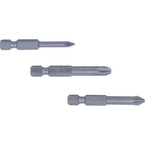Kit de tres puntas phillips 50mm para atornillar