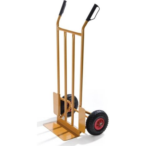 Trolley für alles aus gelb lackiertem Metall. Kapazität 200 kg (1/2)