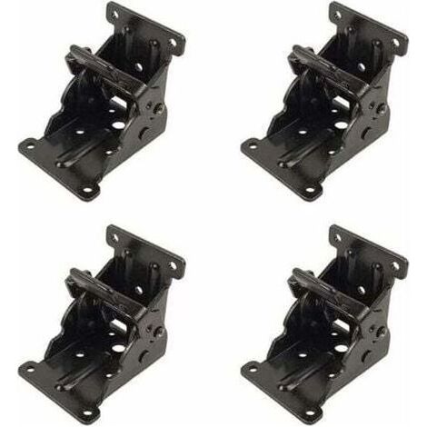 Charnière Pliante Autobloquante, 4 Pcs charnière pliante pour armoire de cuisine, Charnière Pliante Pied 90 Degrés en Tôle d'acier, Verrouillage Extension Table Support d'étagère Pliable dontodent (1/5)