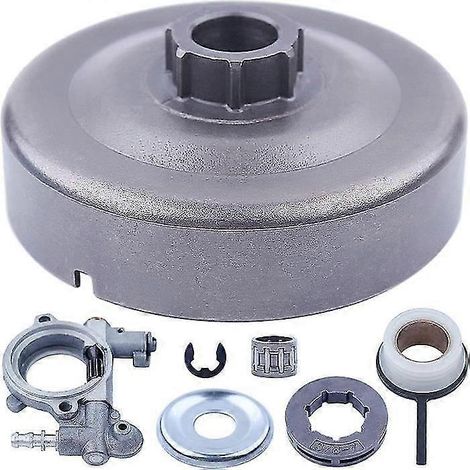 Kit de tambour d'embrayage à pignon 3/8" 7 dents compatible avec les tronçonneuses 024, 026, MS180, MS240, MS260 et 026pro avec pompe à huile (remplace 11).